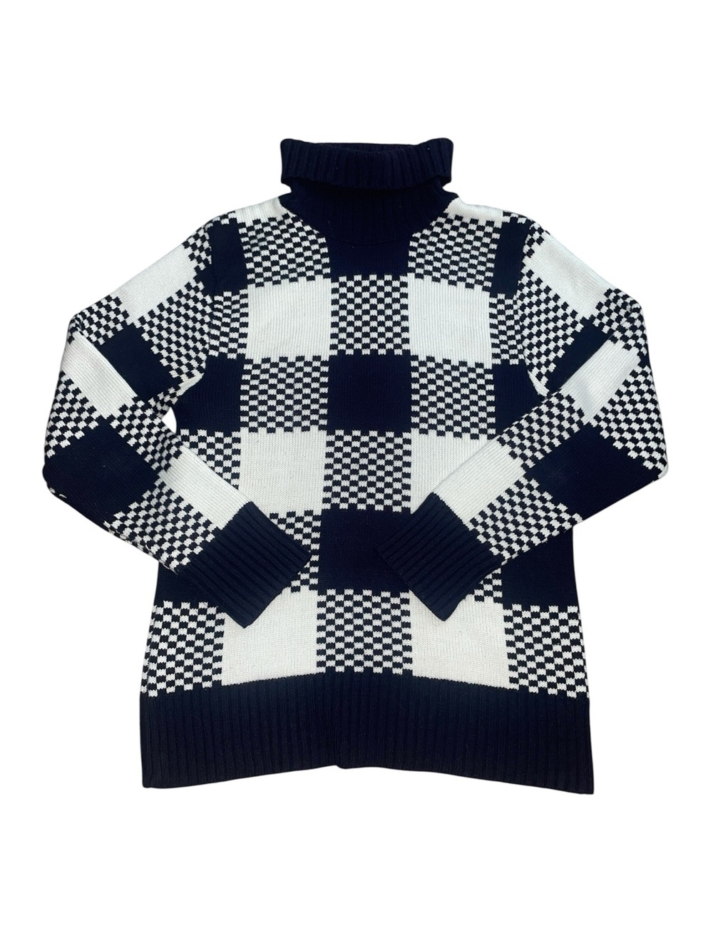 Diesel black and white turtle neck sweater